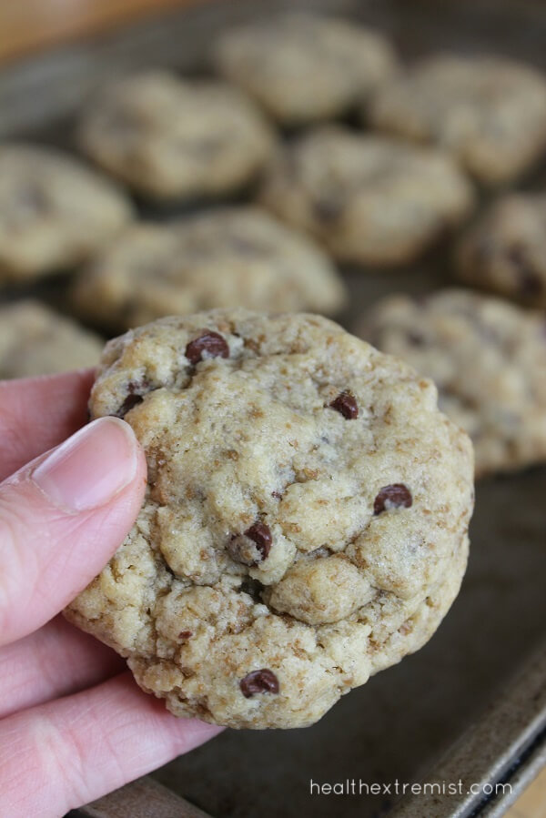 Delicious Almond Flour Paleo Chocolate Chip Cookies - Gluten free, grain free, dairy free