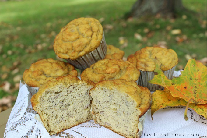 Paleo Banana Muffins Recipe made with Coconut Flour - Gluten free, grain free, dairy free
