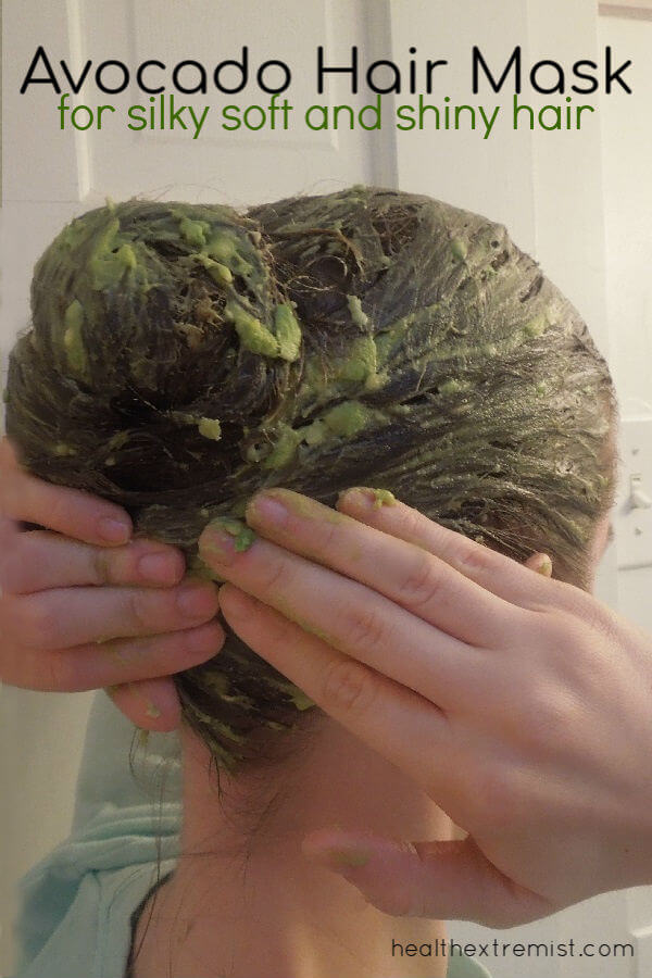 Avocado Hair Mask with Lemon and Olive Oil - It's deep conidtioning and leaves your hair silky soft, shiny, and helps tangles.