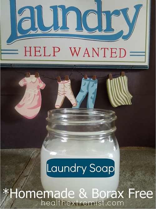 homemade laundry soap recipe Borax free