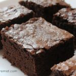 sliced paleo brownies on a plate