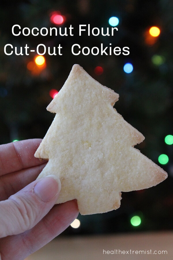 Paleo Cut-Out Coconut Flour Cookies Recipe - These coconut flour cookies are gluten free, grain free, dairy free and paleo.