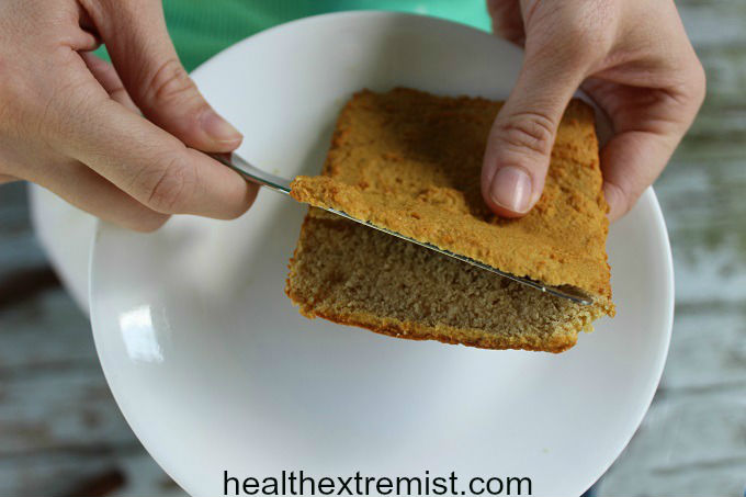 Slicing Coconut Flour Bread