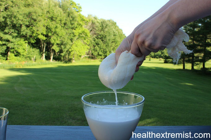 Step 3 Squeezing Coconut Milk in to Bowl