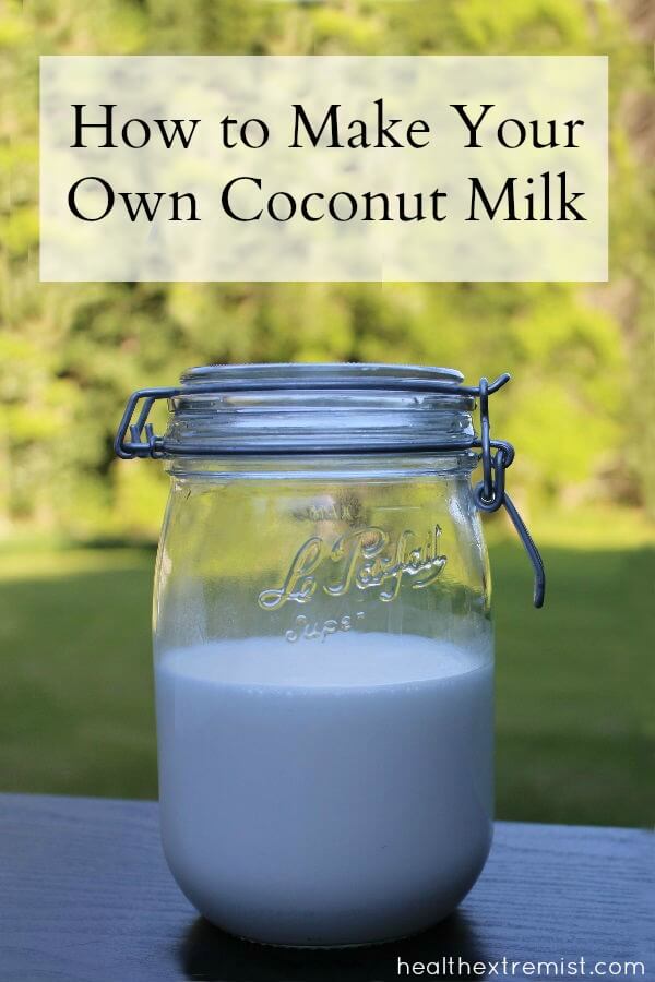 Learn How to Make Coconut Milk at Home - with just 2 ingredients! It's easy to make your own coconut milk with no additives or perservatives. #coconut #coconutmilk #makeyourown #diy #makecoconutmilk #howtomakecoconutmilk