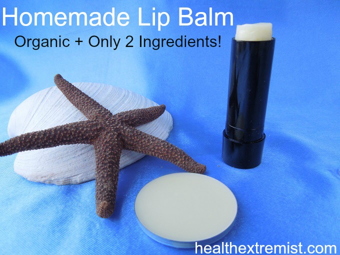 Natural Homemade Lip Balm - Only 2 Ingredients!