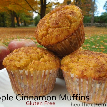 Gluten Free Apple Cinnamon Muffins - Paleo, Grain free, dairy free