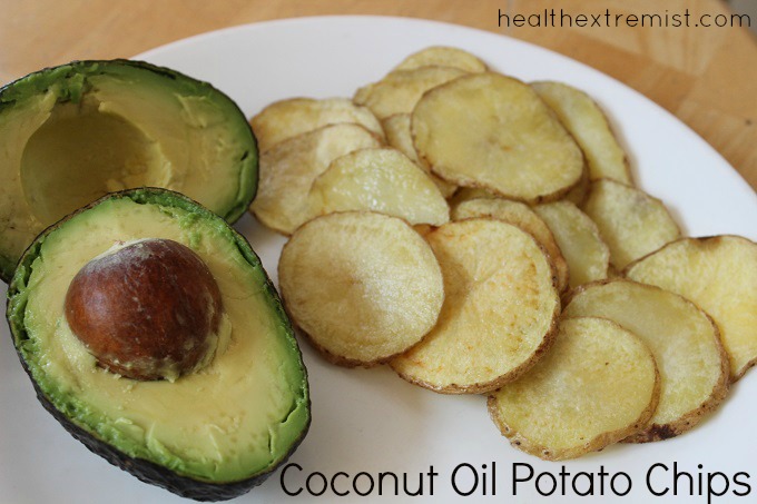 Healthy Homemade Potato Chips Made with Coconut Oil