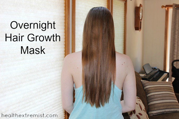 DIY Overnight Hair Growth Mask. I apply this hair growth mask every night to promote hair growth. I saw an improvement after a few months!
