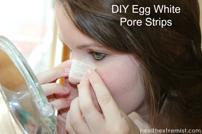 DIY Egg White Pore Strips - Remove
