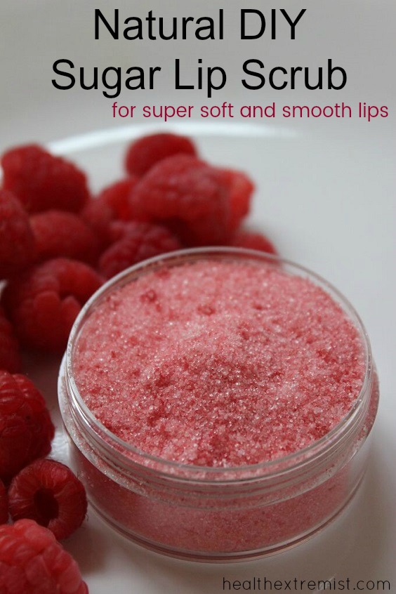 Natural Raspberry DIY Sugar Lip Scrub for Super Soft and Smooth Lips