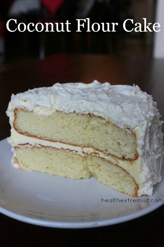 Paleo Coconut Flour Cake Recipe - This delicious vanilla paleo cake is gluten free, grain free, and dairy free