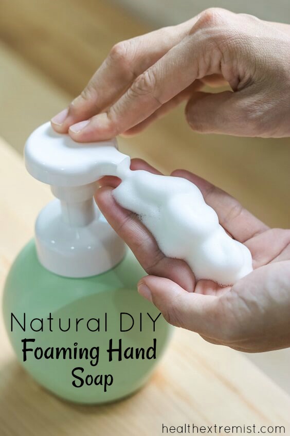 Natural DIY Foaming Hand Soap - Make this foaming hand soap with just 3 ingredients. Save money and avoid the chemicals in hand soap.