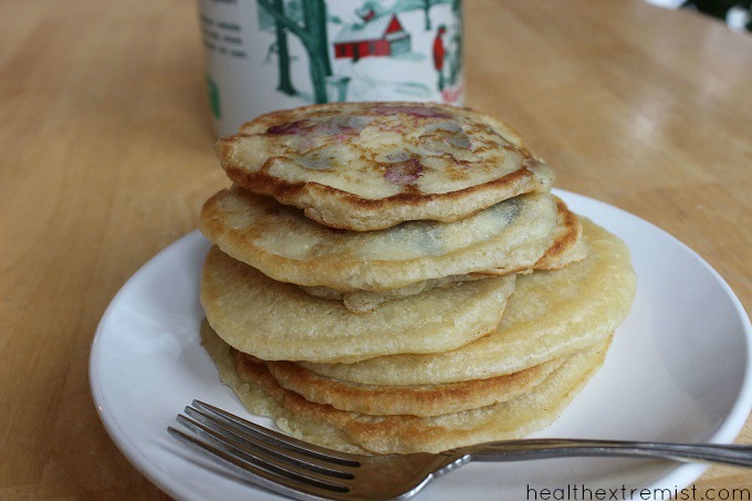 Paleo Blueberry Pancakes - Made with coconut flour, grain free, gluten free, dairy free