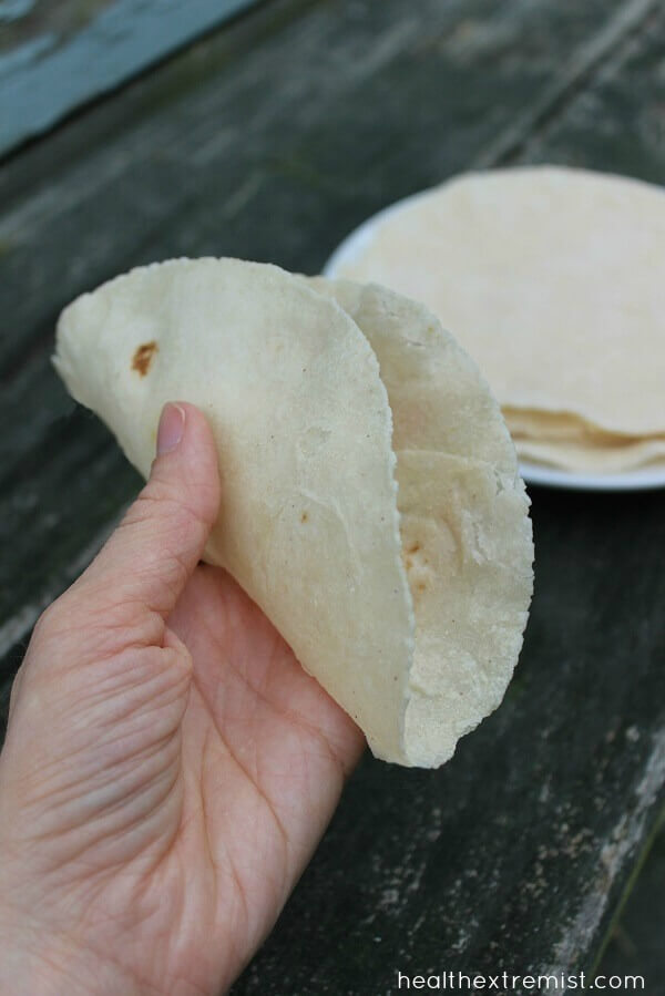Easy to Make Paleo Tortilla Wraps - This paleo tortilla wrap recipe is easy to make with just 4 ingredients.