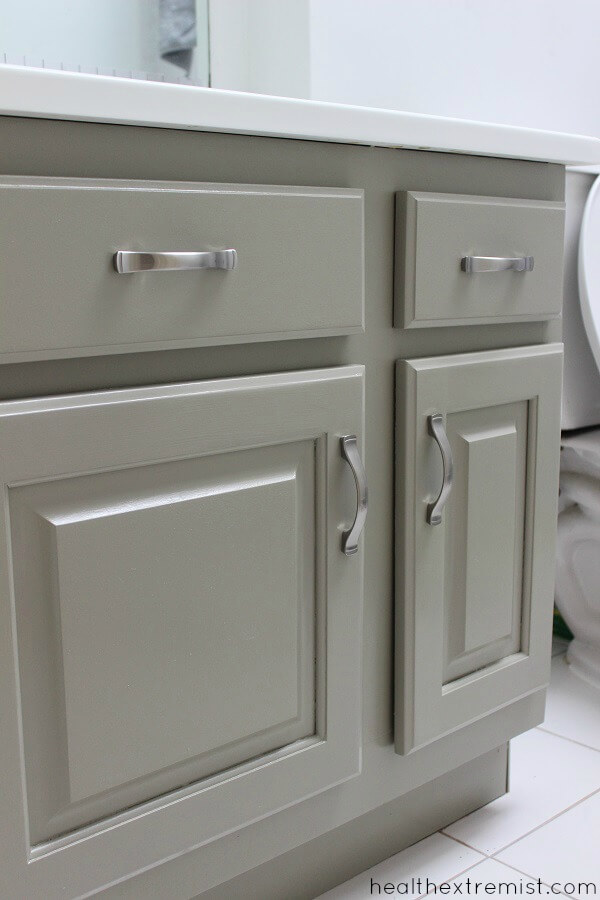 DIY How to Refinish Bathroom Vanity Naturally with No chemicals, No VOCs, No toxins