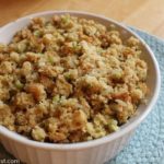 Paleo Stuffing Recipe Made From Coconut Flour Bread with fresh vegetables and spices. This paleo stuffing is gluten free, grain free, and dairy free.