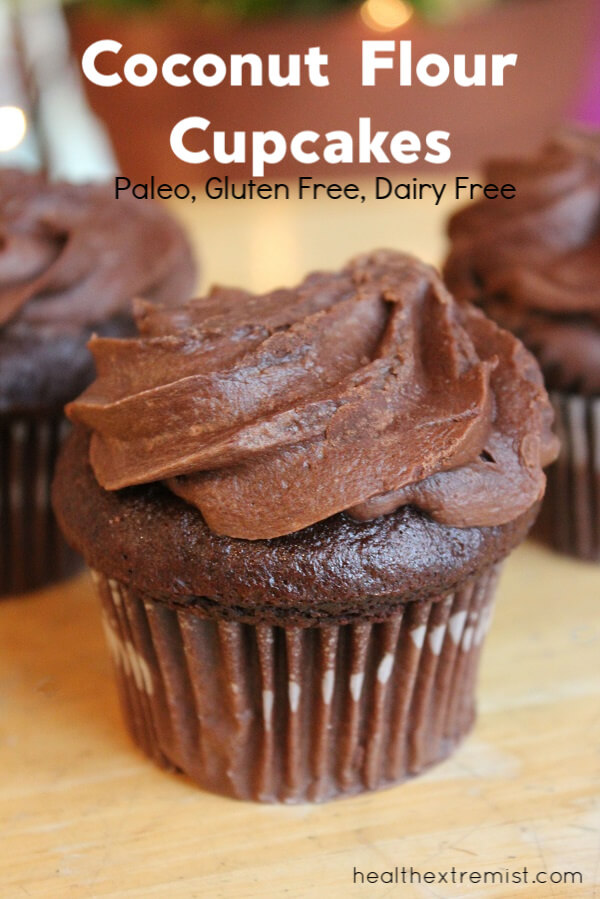 Coconut Flour Cupcakes -These paleo cupcakes are gluten free and dairy free. They are soft, fluffy and taste delicious.